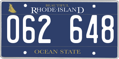 RI license plate 062648