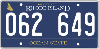 RI license plate 062649