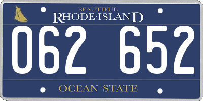 RI license plate 062652