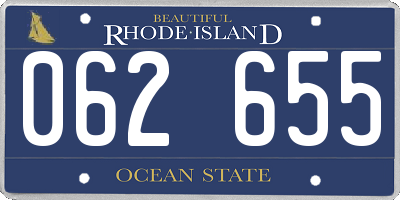 RI license plate 062655