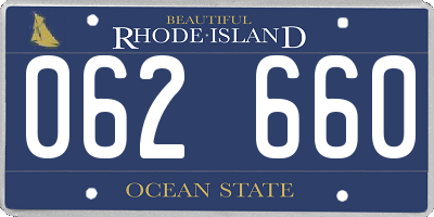 RI license plate 062660