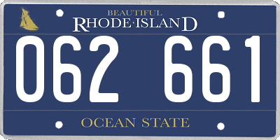 RI license plate 062661