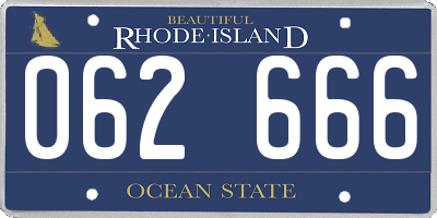 RI license plate 062666