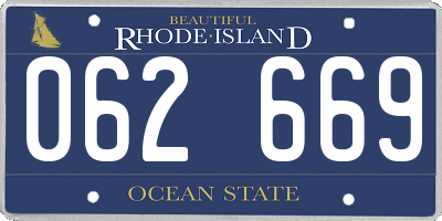 RI license plate 062669
