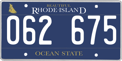 RI license plate 062675
