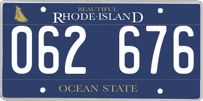 RI license plate 062676