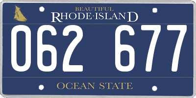 RI license plate 062677