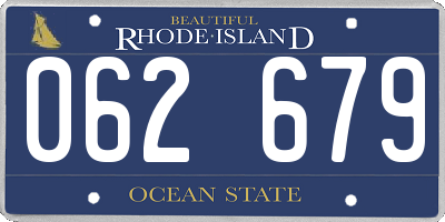 RI license plate 062679