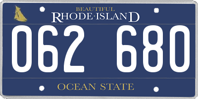 RI license plate 062680