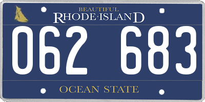 RI license plate 062683