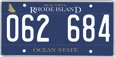 RI license plate 062684