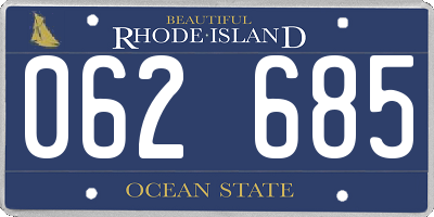 RI license plate 062685