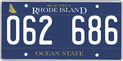 RI license plate 062686