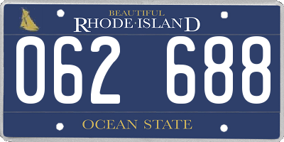 RI license plate 062688