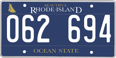 RI license plate 062694