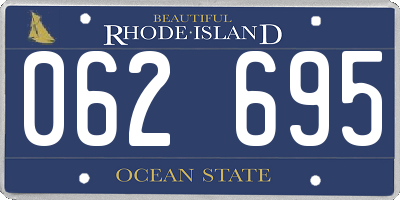 RI license plate 062695