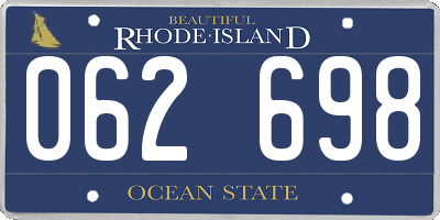 RI license plate 062698