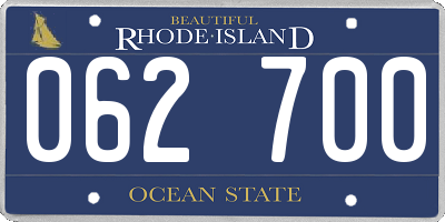 RI license plate 062700