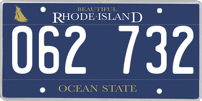 RI license plate 062732
