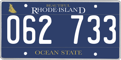 RI license plate 062733