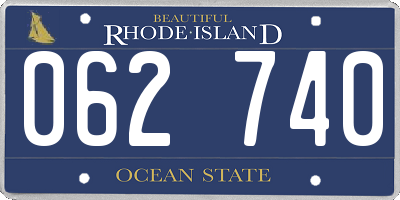 RI license plate 062740