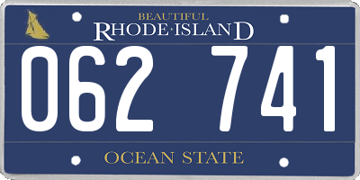 RI license plate 062741