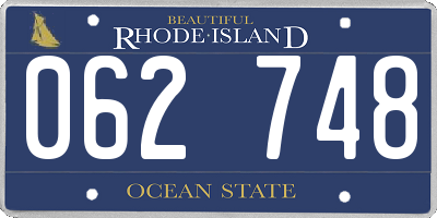 RI license plate 062748