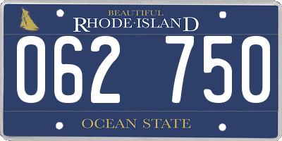 RI license plate 062750