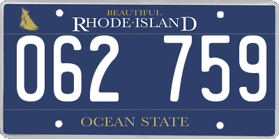 RI license plate 062759