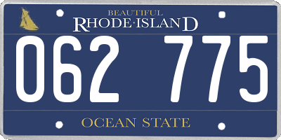 RI license plate 062775
