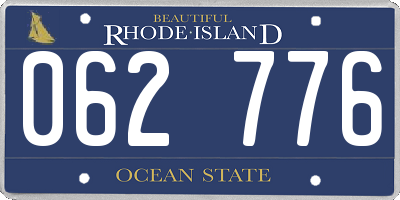 RI license plate 062776