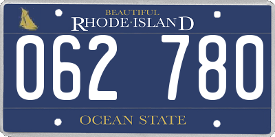 RI license plate 062780