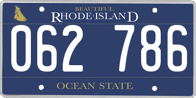 RI license plate 062786