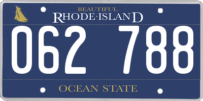 RI license plate 062788