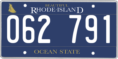 RI license plate 062791