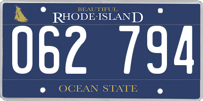 RI license plate 062794