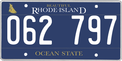 RI license plate 062797