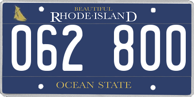 RI license plate 062800