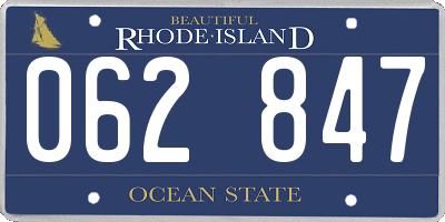RI license plate 062847