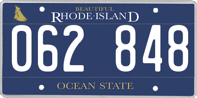RI license plate 062848