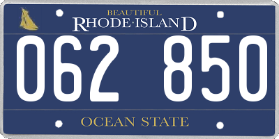 RI license plate 062850