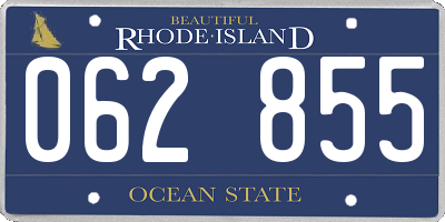 RI license plate 062855