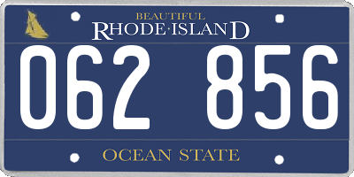 RI license plate 062856