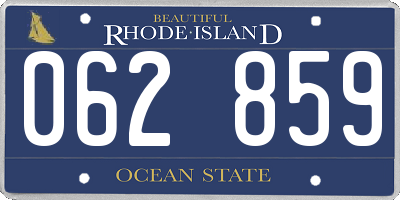 RI license plate 062859