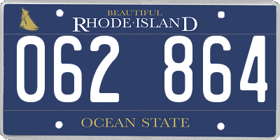 RI license plate 062864