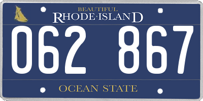 RI license plate 062867