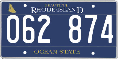 RI license plate 062874