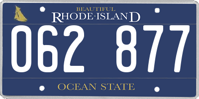 RI license plate 062877