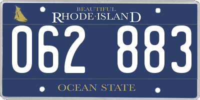 RI license plate 062883
