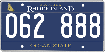 RI license plate 062888